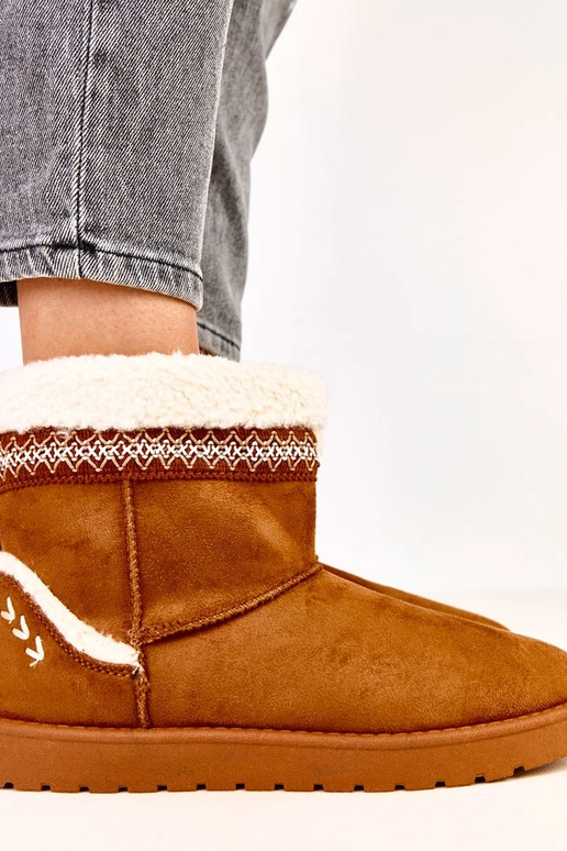 Stivali da neve caramello bassi con... Stivali da neve caramello bassi con...