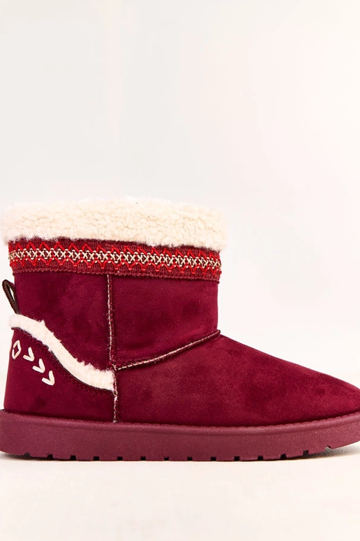 Stivali da neve bordeaux bassi con... Stivali da neve bordeaux bassi con...