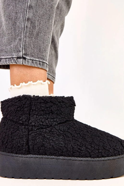 Stivali da neve neri con gambale in... Stivali da neve neri con gambale in...