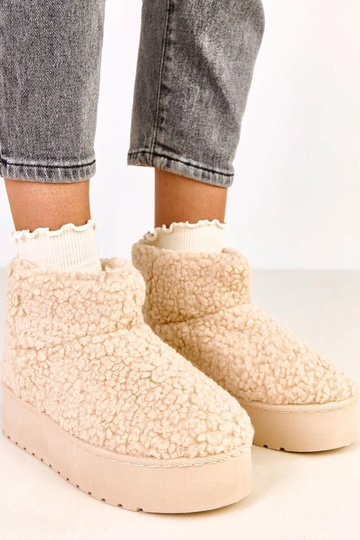 Stivali da neve beige con...