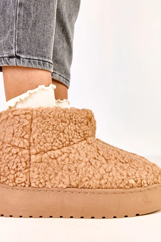 Stivali da neve marroni chiari con... Stivali da neve marroni chiari con...