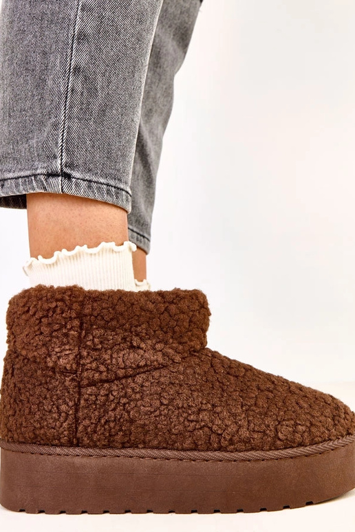 Stivali da neve marroni scuri con... Stivali da neve marroni scuri con...