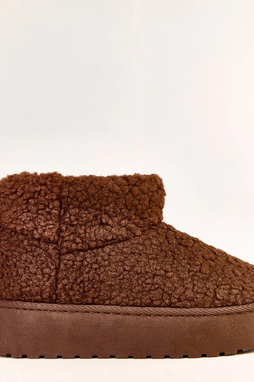 Stivali da neve marroni scuri con... Stivali da neve marroni scuri con...