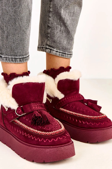 Stivali da neve bordeaux su...