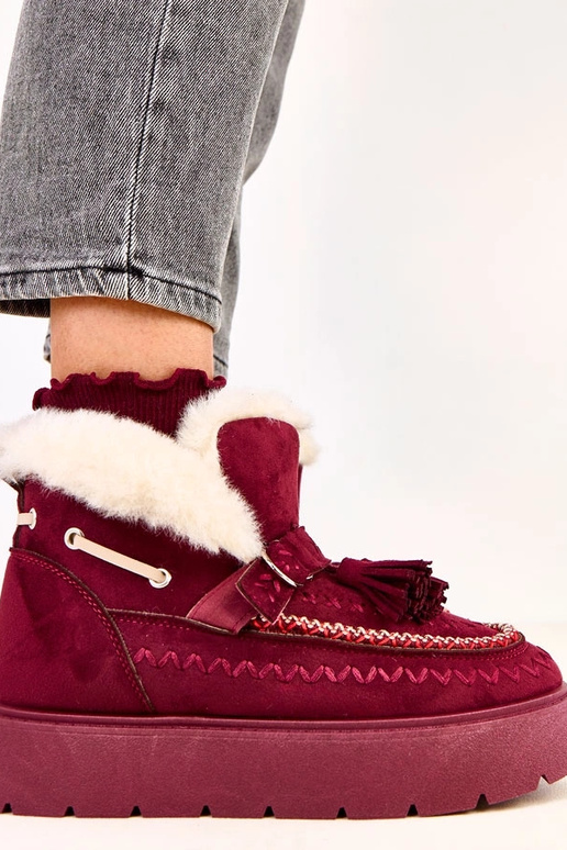 Stivali da neve bordeaux su... Stivali da neve bordeaux su...