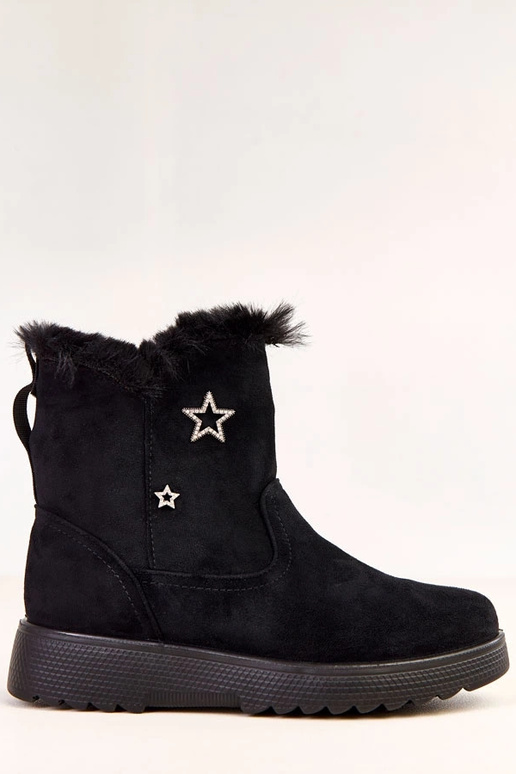 Stivaletti riscaldati neri decorati... Stivaletti riscaldati neri decorati...