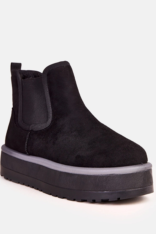 Stivali bassi neri impermeabili con... Stivali bassi neri impermeabili con...