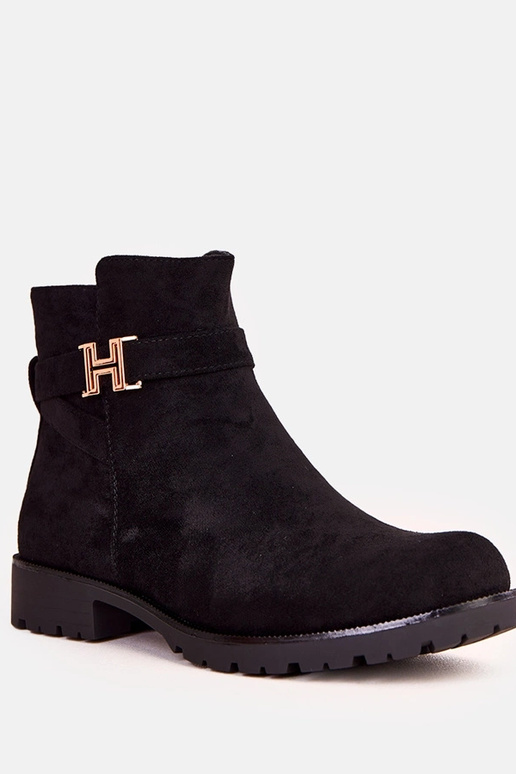 Stivaletti neri da donna con... Stivaletti neri da donna con...