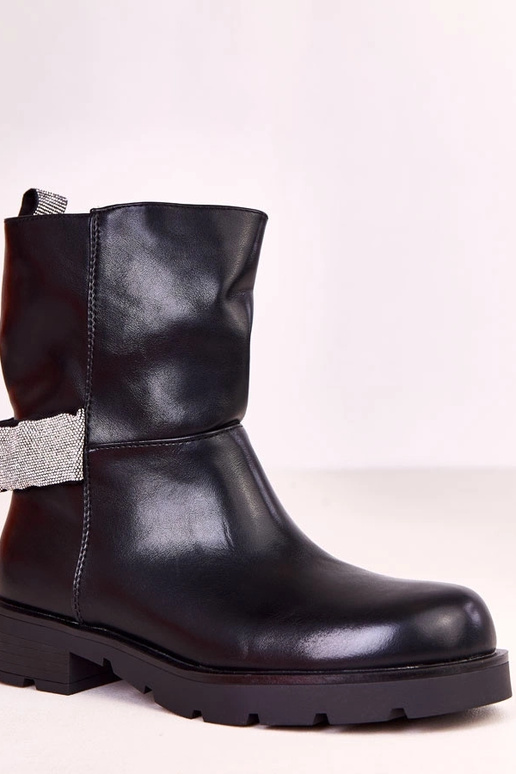 Stivaletti neri da donna con... Stivaletti neri da donna con...