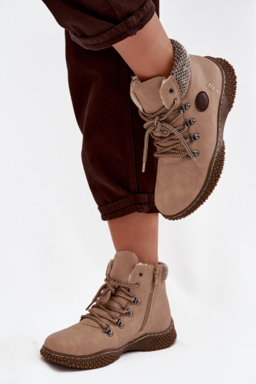 Stivali caldi da donna alti beige Zenaya 2