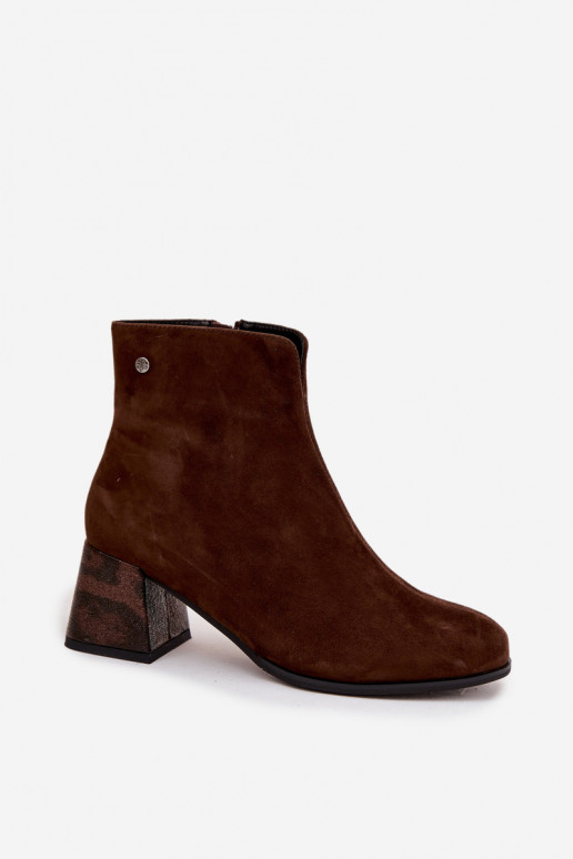 Pelle dalla pelle scamosciata Stivali da donna Deveciejka K7202-02 CzekoladoAe Pelle dalla pelle scamosciata Stivali da donna Deveciejka K7202-02 CzekoladoAe