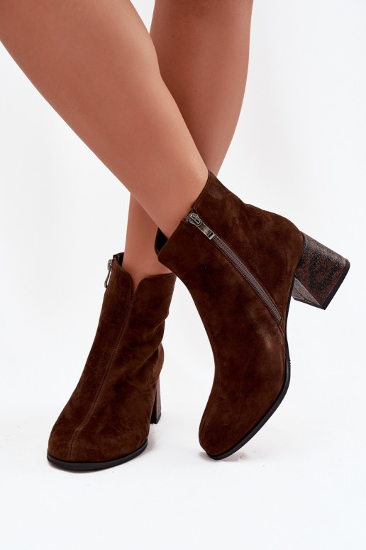 Pelle dalla pelle scamosciata Stivali da donna Deveciejka K7202-02 CzekoladoAe Pelle dalla pelle scamosciata Stivali da donna Deveciejka K7202-02 CzekoladoAe