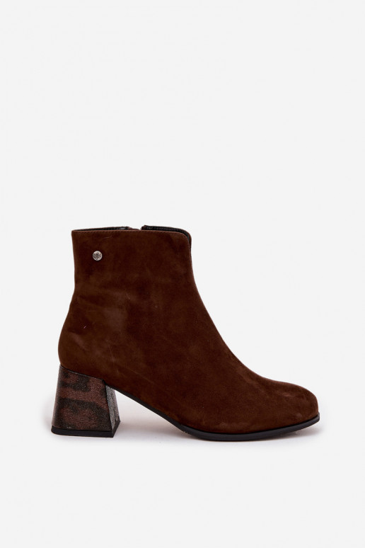 Pelle dalla pelle scamosciata Stivali da donna Deveciejka K7202-02 CzekoladoAe Pelle dalla pelle scamosciata Stivali da donna Deveciejka K7202-02 CzekoladoAe