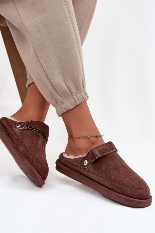 Pantofole Femminile con cinghie riscaldamento con pelliccia all interno CzekoladoAe Rilena Pantofole Femminile con cinghie riscaldamento con pelliccia all interno CzekoladoAe Rilena