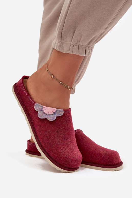 Pantofole Femminile Con un fiore Inblu CS000043 Borgogna Pantofole Femminile Con un fiore Inblu CS000043 Borgogna