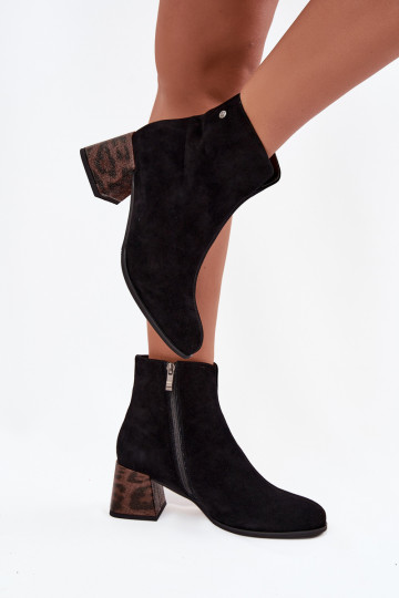 Stivali da donna in camoscio Tai turiciejka K7202-01 neri