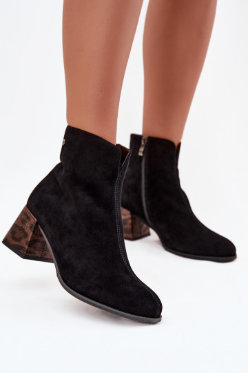 Pelle dalla pelle scamosciata Stivali da donna Deveciejka K7202-01 colore nero 2