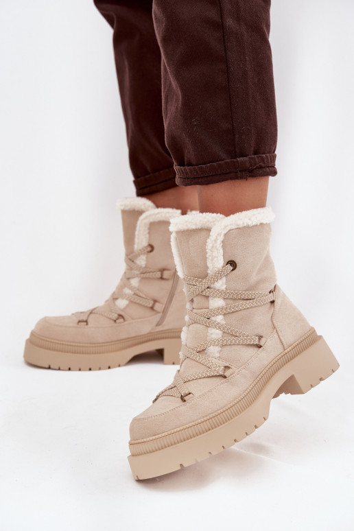 Stivali da neve Femminile con riscaldamento beige Irmara Stivali da neve Femminile con riscaldamento beige Irmara