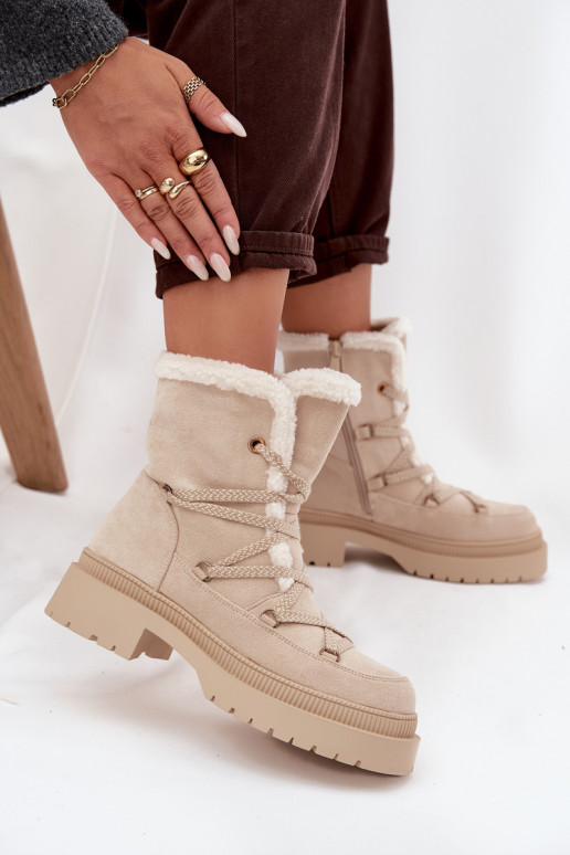 Stivali da neve Femminile con riscaldamento beige Irmara Stivali da neve Femminile con riscaldamento beige Irmara