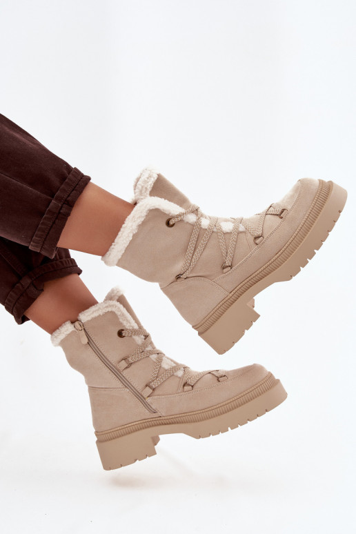Stivali da neve Femminile con riscaldamento beige Irmara Stivali da neve Femminile con riscaldamento beige Irmara
