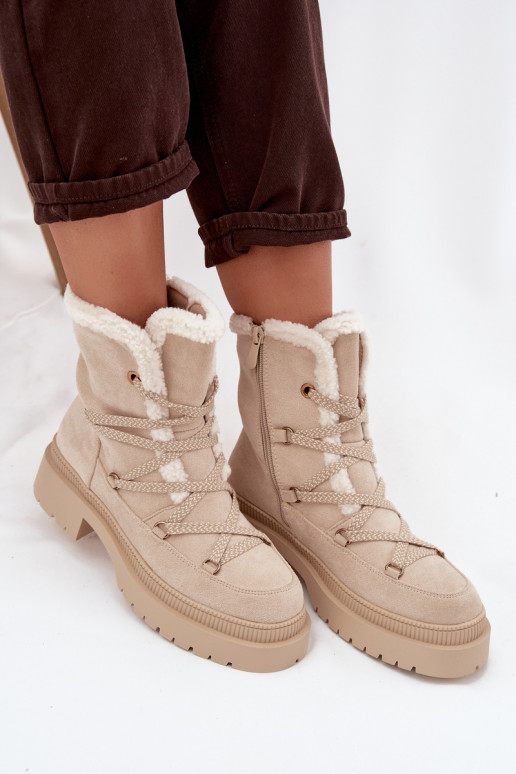 Stivali da neve Femminile con riscaldamento beige Irmara Stivali da neve Femminile con riscaldamento beige Irmara