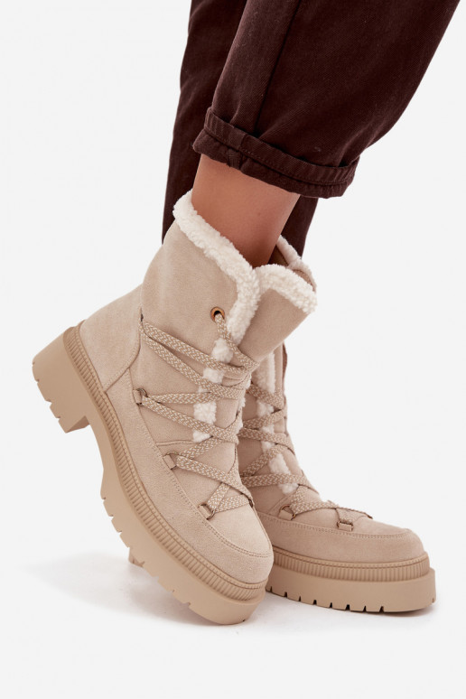 Stivali da neve Femminile con riscaldamento beige Irmara Stivali da neve Femminile con riscaldamento beige Irmara