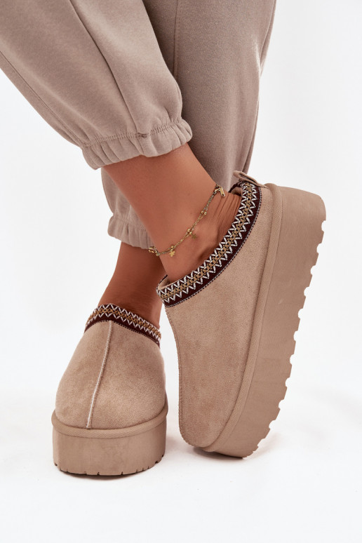 Stivali da neve Femminile Con decorazioni Haftem beige Jenira Stivali da neve Femminile Con decorazioni Haftem beige Jenira