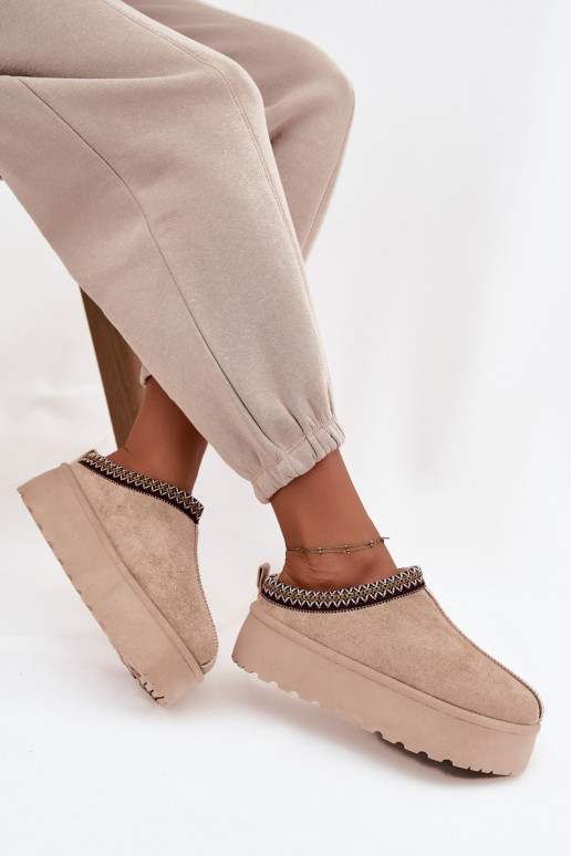 Stivali da neve Femminile Con decorazioni Haftem beige Jenira Stivali da neve Femminile Con decorazioni Haftem beige Jenira