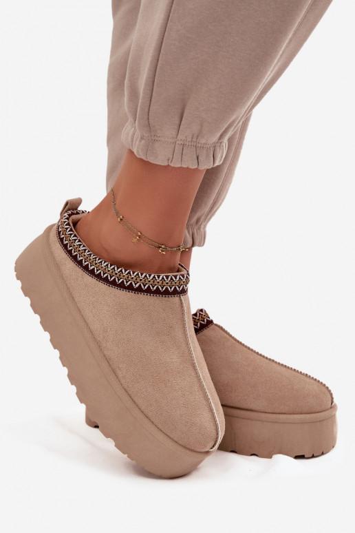 Stivali da neve Femminile Con decorazioni Haftem beige Jenira Stivali da neve Femminile Con decorazioni Haftem beige Jenira