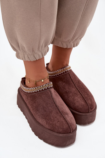 Stivali da neve Femminile Con decorazioni Haftem CzekoladoAe Jenira