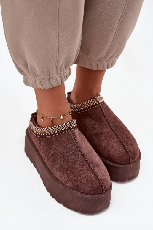 Stivali da neve Femminile Con decorazioni Haftem CzekoladoAe Jenira Stivali da neve Femminile Con decorazioni Haftem CzekoladoAe Jenira