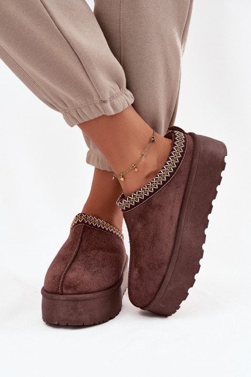 Stivali da neve Femminile Con decorazioni Haftem CzekoladoAe Jenira Stivali da neve Femminile Con decorazioni Haftem CzekoladoAe Jenira