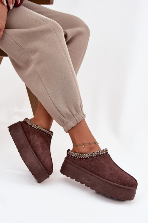 Stivali da neve Femminile Con decorazioni Haftem CzekoladoAe Jenira Stivali da neve Femminile Con decorazioni Haftem CzekoladoAe Jenira