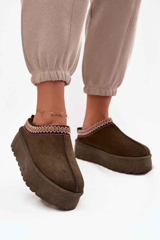 Stivali da neve Femminile Con decorazioni Haftem colore kaki Jenira Stivali da neve Femminile Con decorazioni Haftem colore kaki Jenira