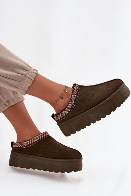 Stivali da neve Femminile Con decorazioni Haftem colore kaki Jenira Stivali da neve Femminile Con decorazioni Haftem colore kaki Jenira