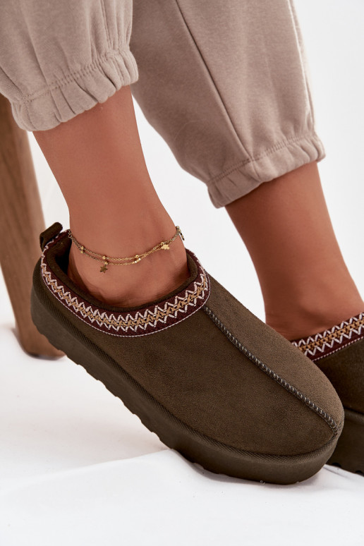 Stivali da neve Femminile Con decorazioni Haftem colore kaki Jenira Stivali da neve Femminile Con decorazioni Haftem colore kaki Jenira