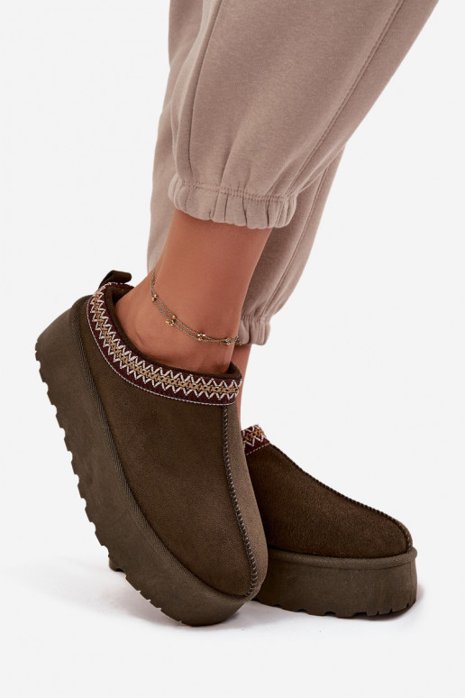 Stivali da neve Femminile Con decorazioni Haftem colore kaki Jenira Stivali da neve Femminile Con decorazioni Haftem colore kaki Jenira