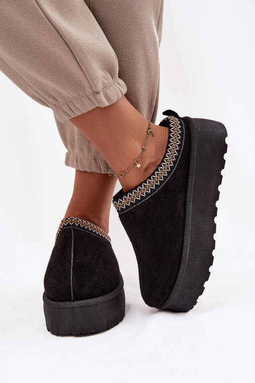 Stivali da neve Femminile Con decorazioni Haftem colore nero Jenira