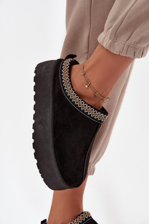 Stivali da neve Femminile Con decorazioni Haftem colore nero Jenira