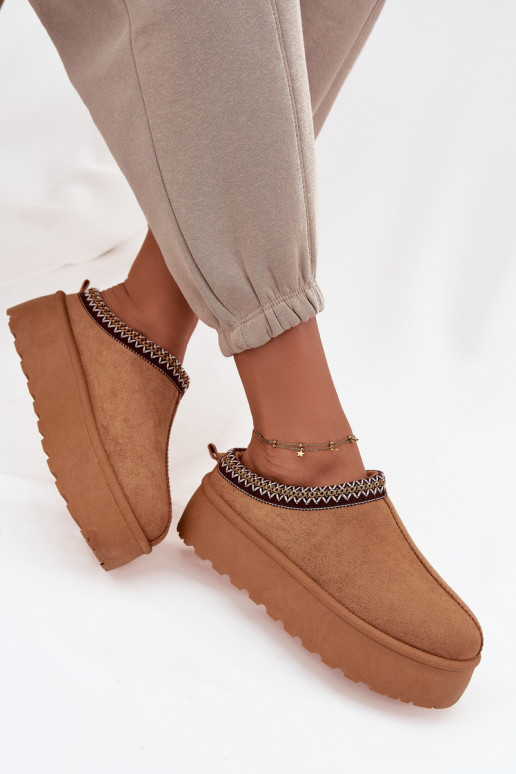 Stivali da neve Femminile Con decorazioni Haftem colore marrone Jenira