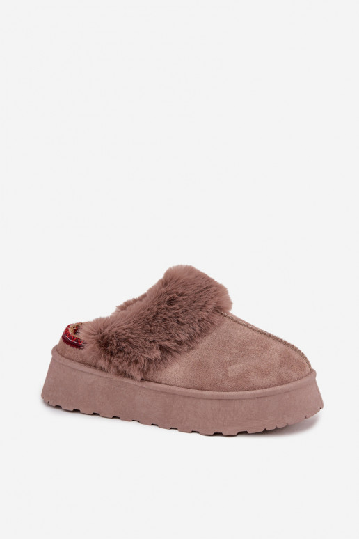 Stivali da neve Femminile con una piattaforma con una pelliccia I Haftem beige Querina Stivali da neve Femminile con una piattaforma con una pelliccia I Haftem beige Querina