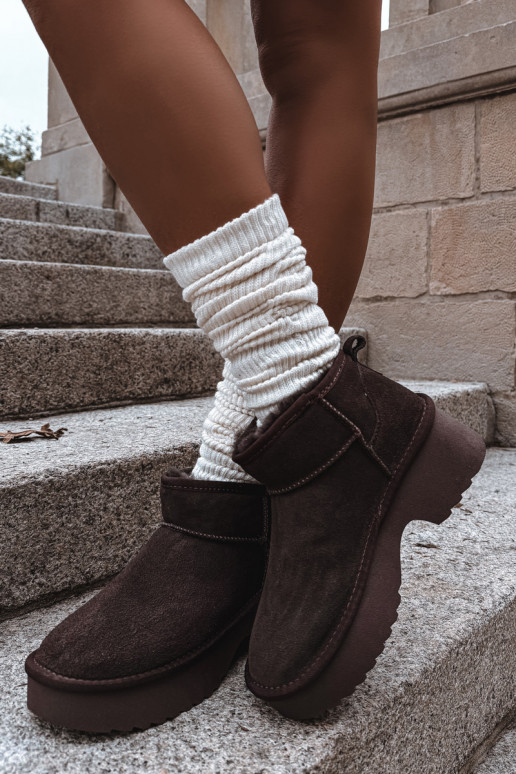 Stivali da neve FemminileAbilitatoturalnego dalla pelle scamosciatau riscaldamento con pelliccia all interno CzekoladoAe Milora Stivali da neve FemminileAbilitatoturalnego dalla pelle scamosciatau riscaldamento con pelliccia all interno CzekoladoAe Milora