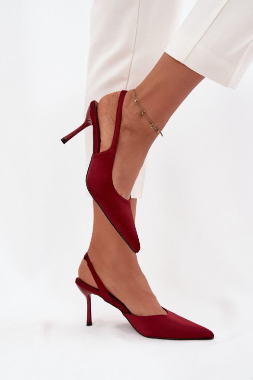 scarpe col tacco altoOdkrytymi Piętami Borgogna Lenira