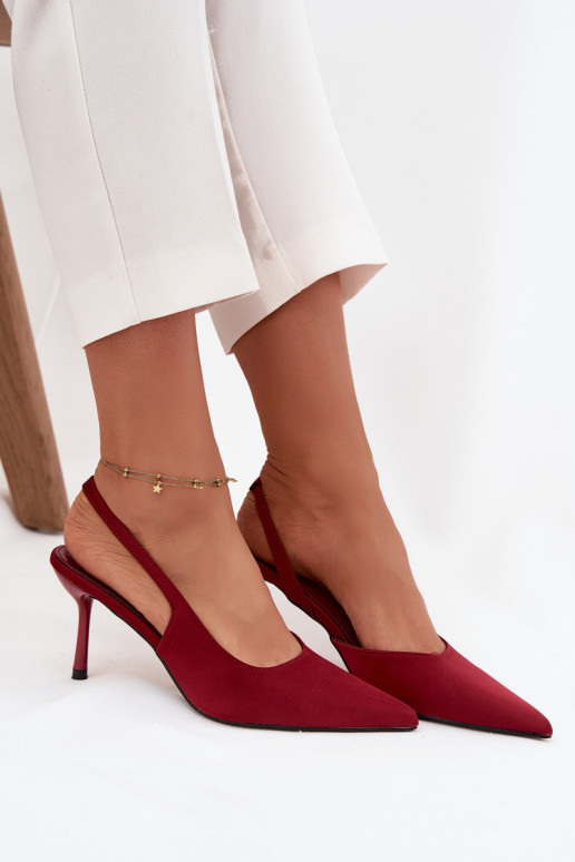 scarpe col tacco altoOdkrytymi Piętami Borgogna Lenira