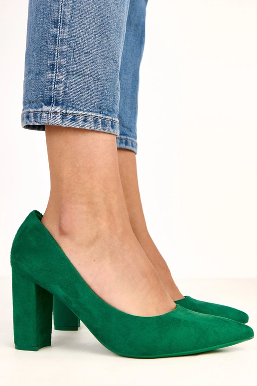 Sandali verdi in suede sintetico con... Sandali verdi in suede sintetico con...