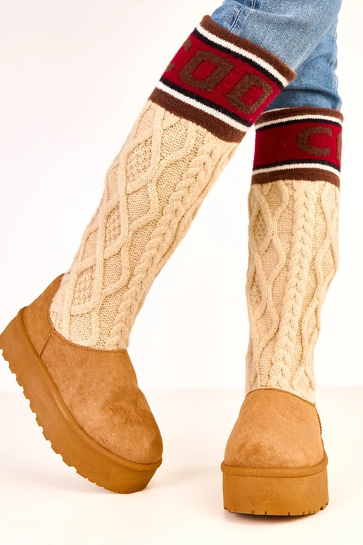 Stivali da neve marroni con... Stivali da neve marroni con...