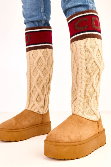 Stivali da neve marroni con... 2