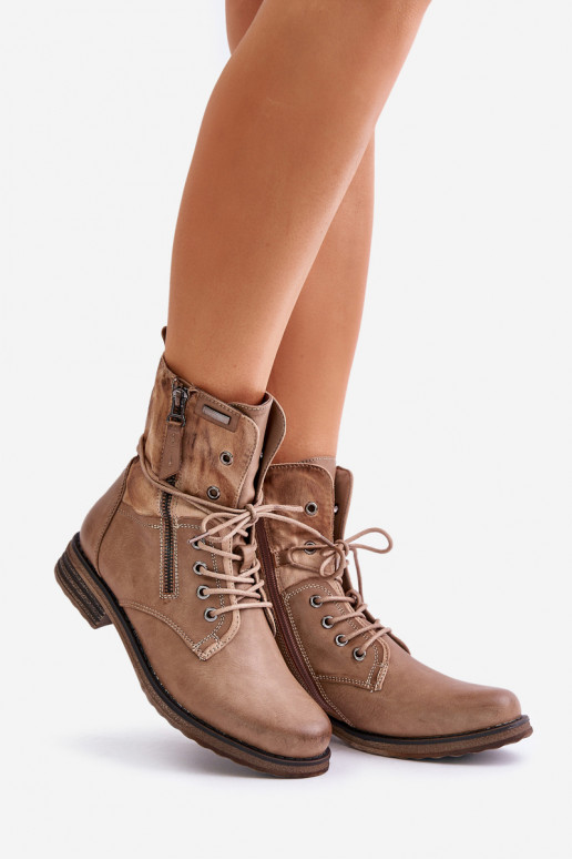 Stivali massicci alla moda beige Perfecto Stivali massicci alla moda beige Perfecto