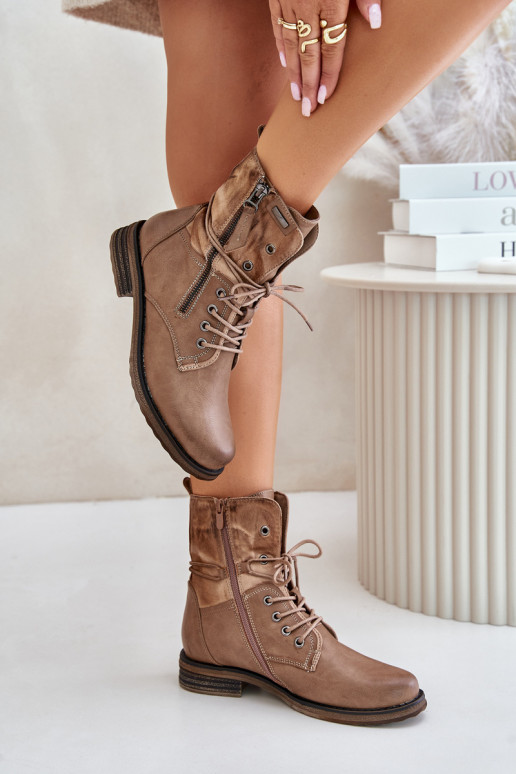 Stivali massicci alla moda beige Perfecto Stivali massicci alla moda beige Perfecto