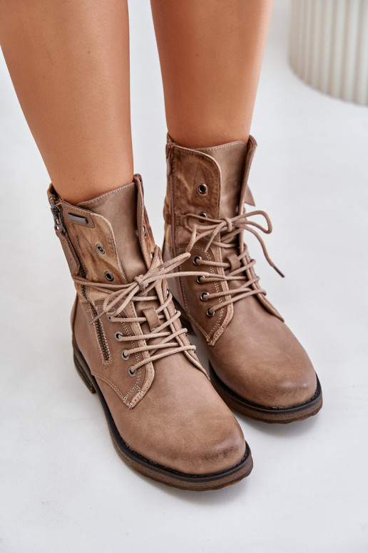 Stivali massicci alla moda beige Perfecto Stivali massicci alla moda beige Perfecto